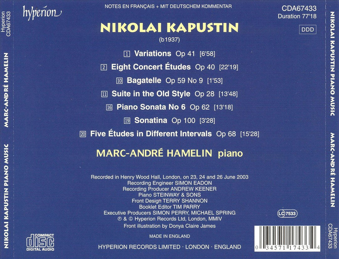 Nikolai Kapustin: Piano Music cover art