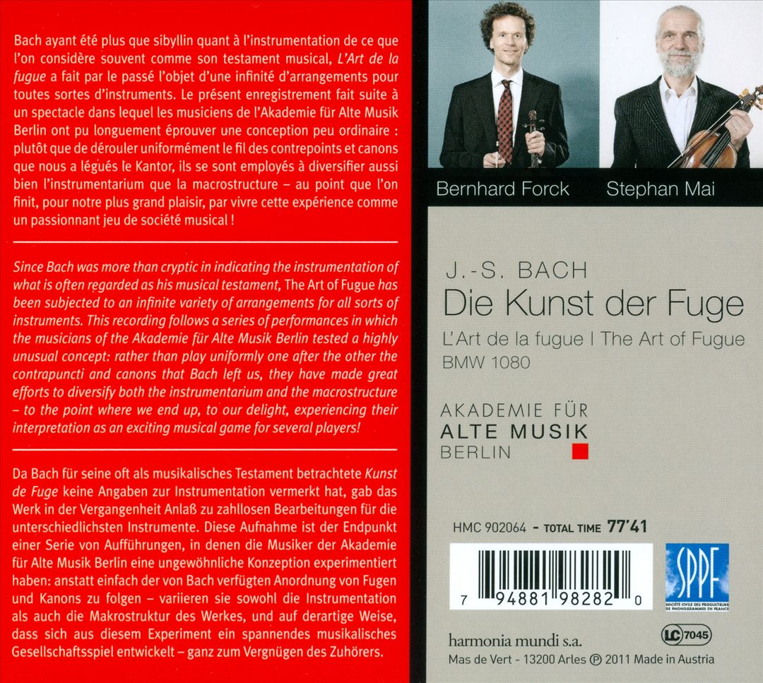 Bach: Die Kunst der Fuge cover art