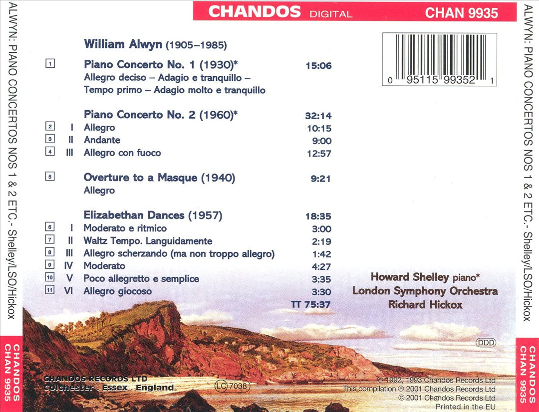 Alwyn: Piano Concertos Nos. 1 & 2 cover art