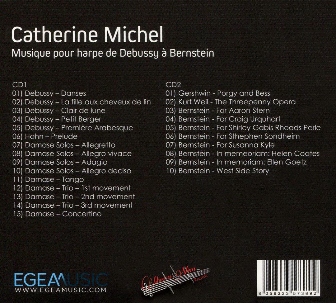 Musique pour harpe de Debussy à Bernstein cover art
