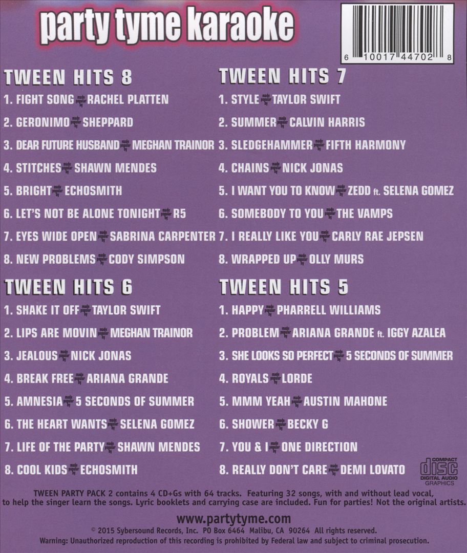 Party Tyme Karaoke: Tween Mega Pack, Vol. 2 cover art