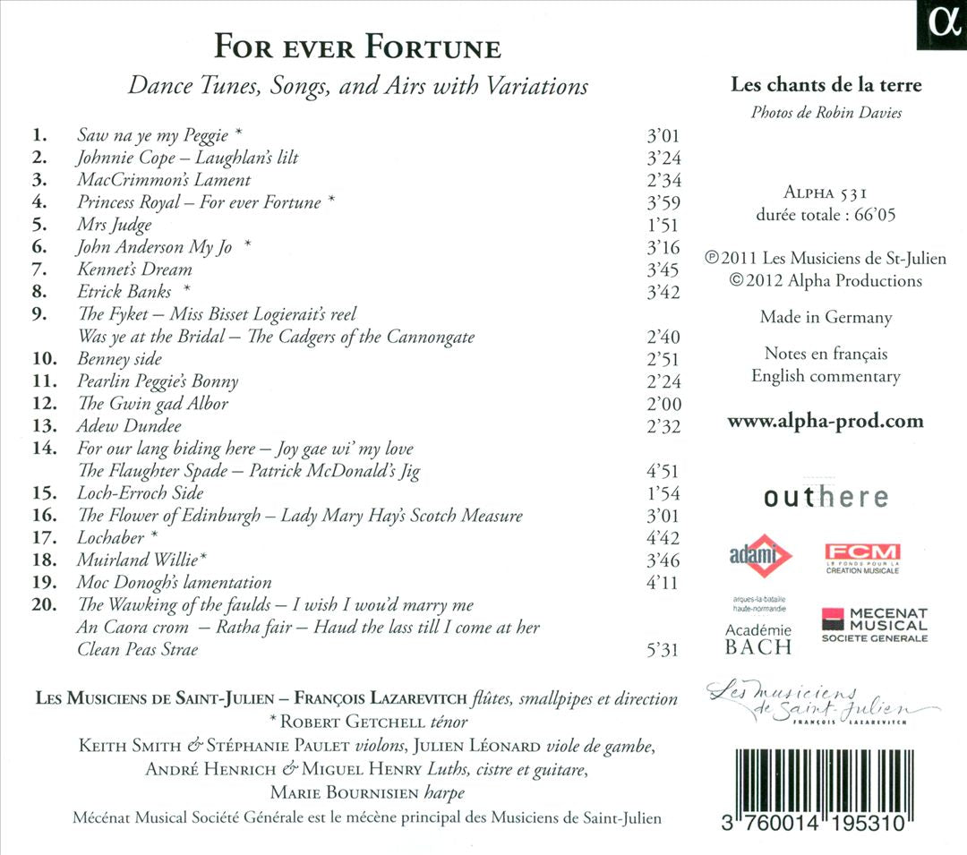 For ever Fortune: Scottish Music in the 18th Century cover art