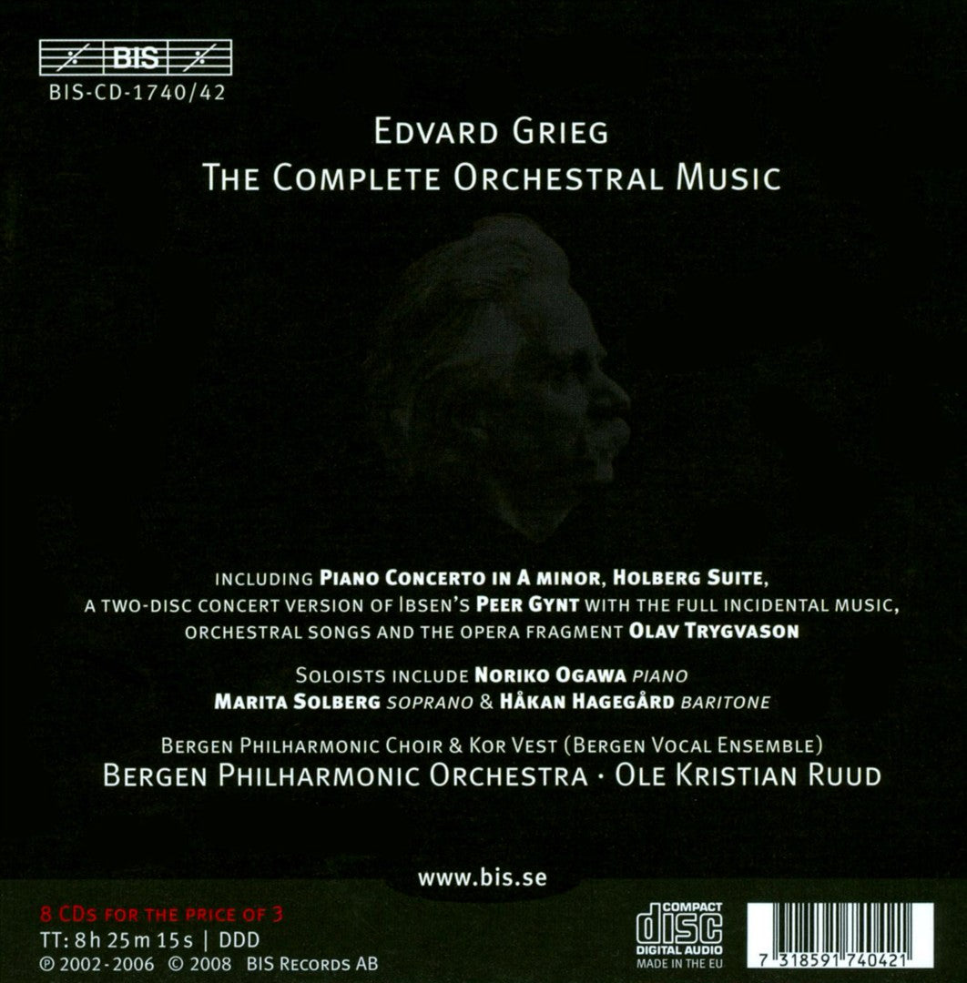 Grieg: The Complete Orchestral Music cover art