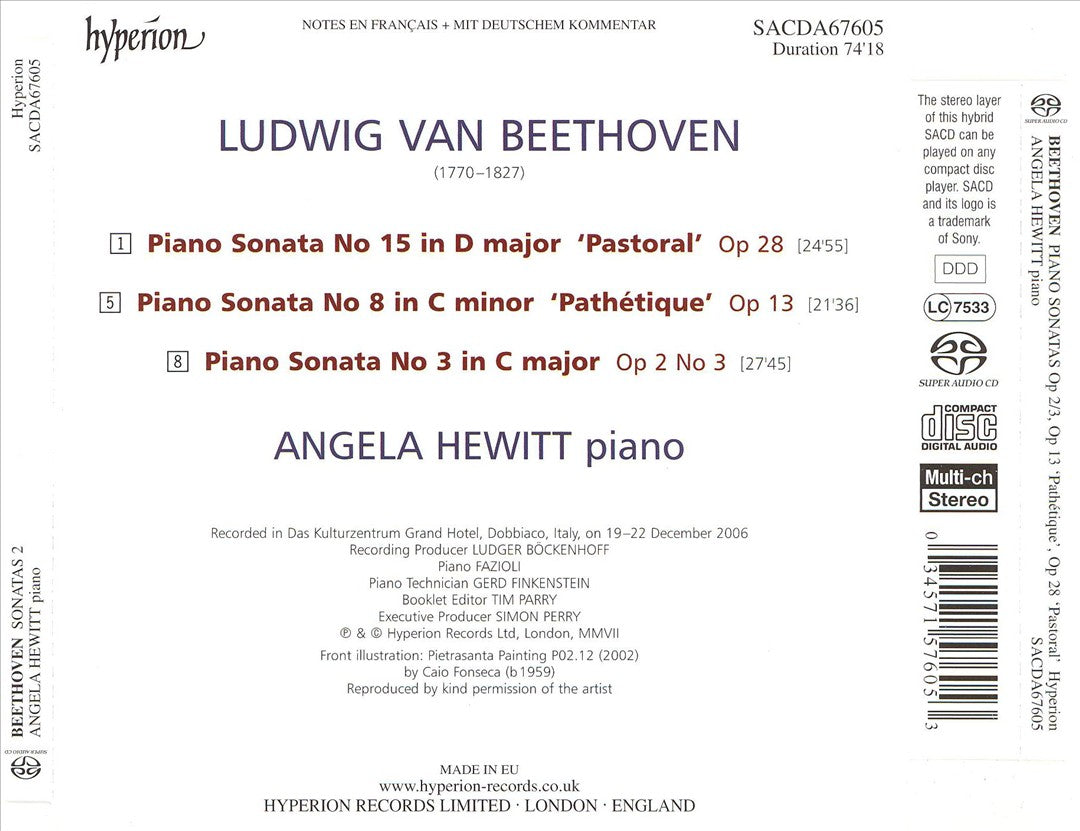 Beethoven: Piano Sonatas Op. 2/3, Op. 13 & Op. 28 cover art