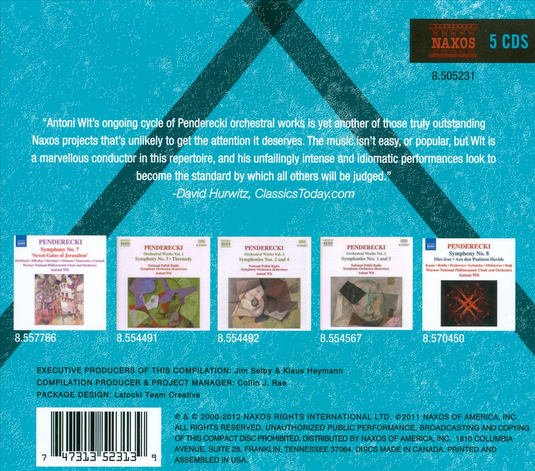 Penderecki: Symphonies & Other Orchestral Works cover art