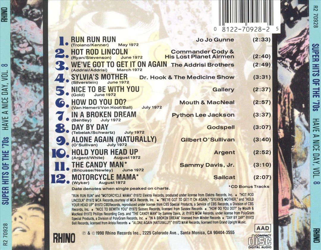 Super Hits of the '70s: Have a Nice Day, Vol. 8 cover art