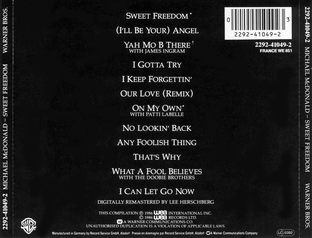 Sweet Freedom: The Best of Michael McDonald cover art