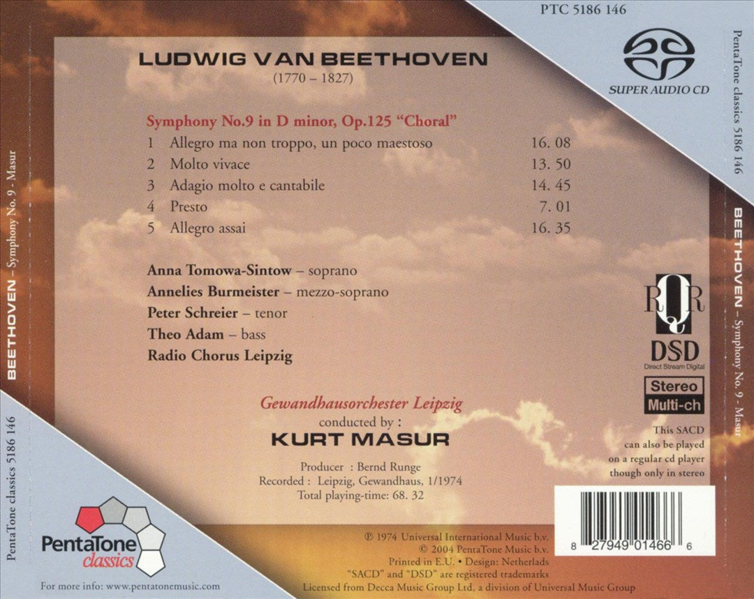 Beethoven: Symphony No. 9 "Choral" cover art