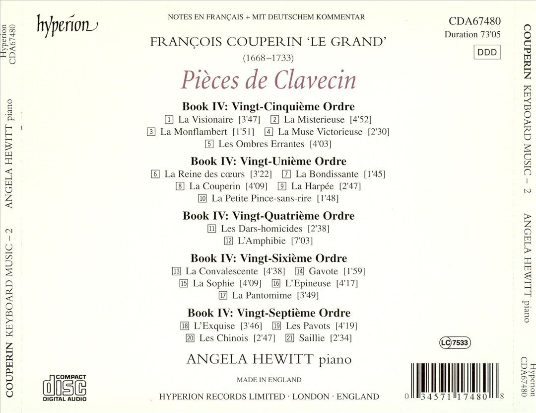 François Couperin: Keyboard Music, Vol. 2 cover art