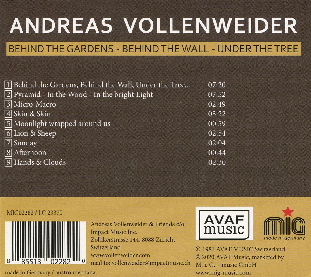 Behind the Gardens - Behind the Wall - Under the Tree cover art
