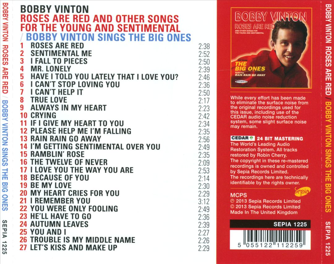 Roses are Red and Other Songs for the Young and Sentimental/The Big Ones cover art