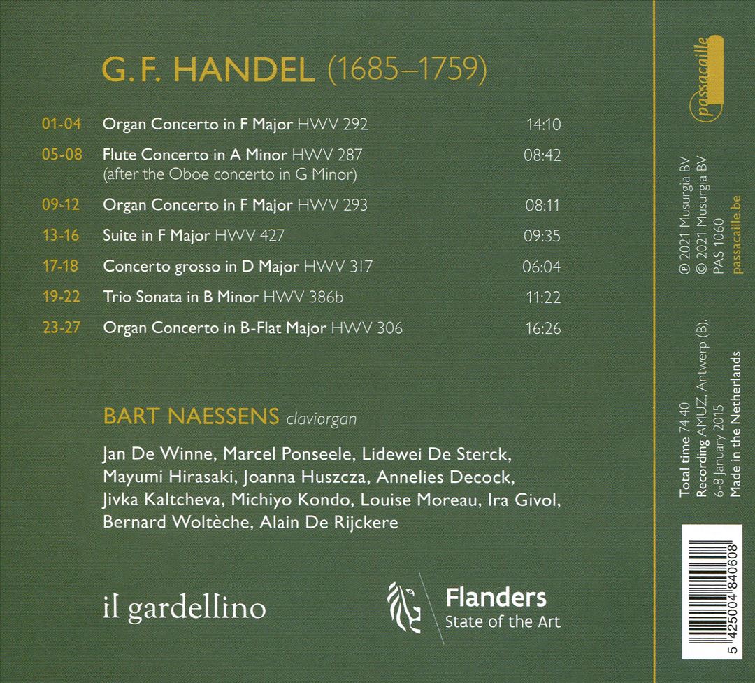 Claviorganum: Handel Concertos & Sonatas cover art
