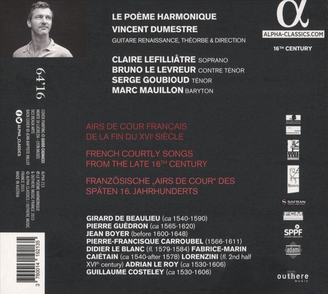 Cœur: Airs de coeur français della fin du XVIe siècle cover art