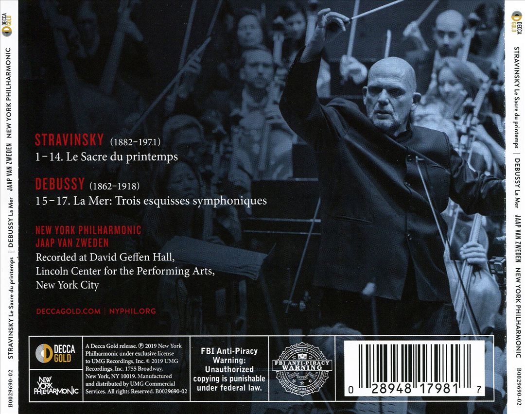 Stravinsky: Le Sacre du Printemps; Debussy: La Mer cover art