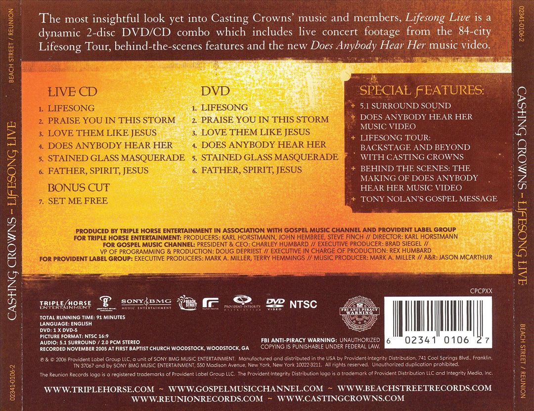 Lifesong Live cover art