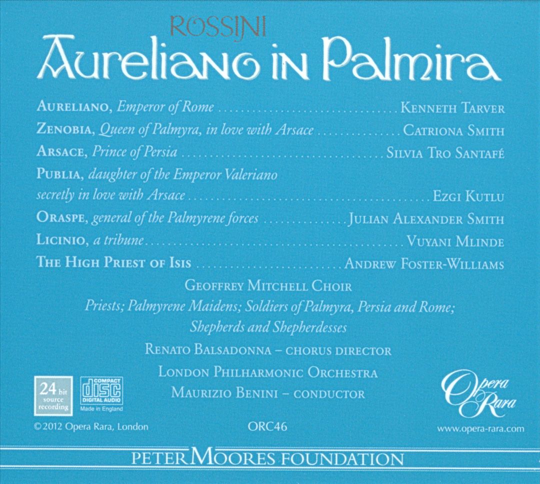 Rossini: Aureliano in Palmira cover art
