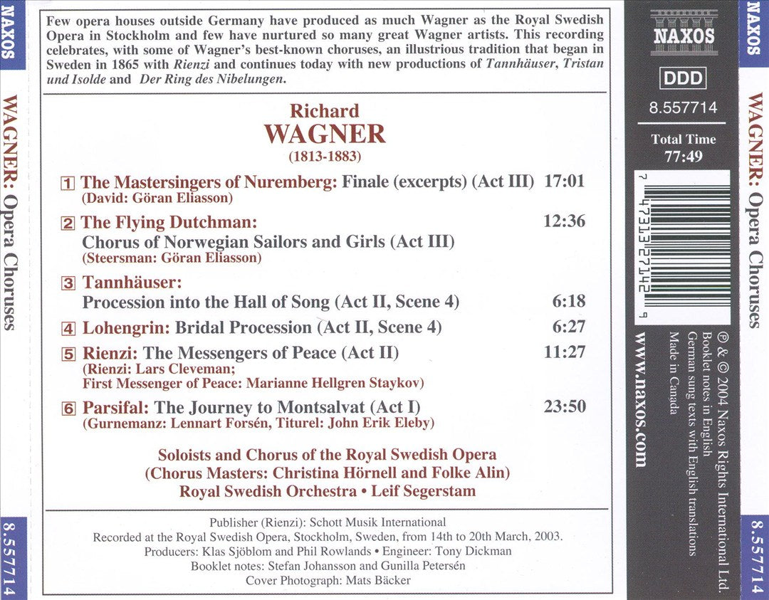 Wagner: Opera Choruses cover art