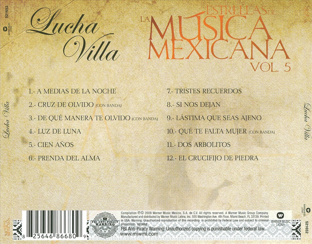 Estrellas de La Musica Mexicana cover art