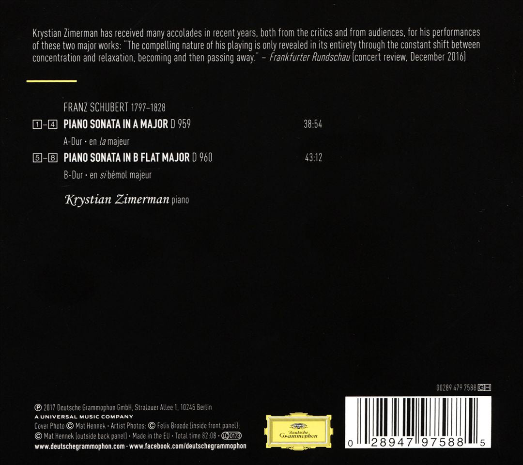 Franz Schubert: Piano Sonatas D 959 & D 960 cover art