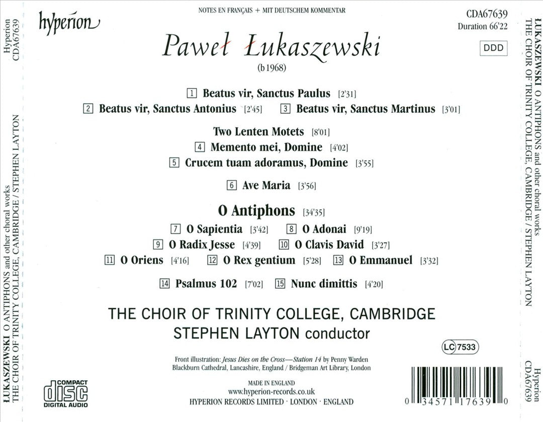 Pavel Lukaszewski: Choral Music cover art