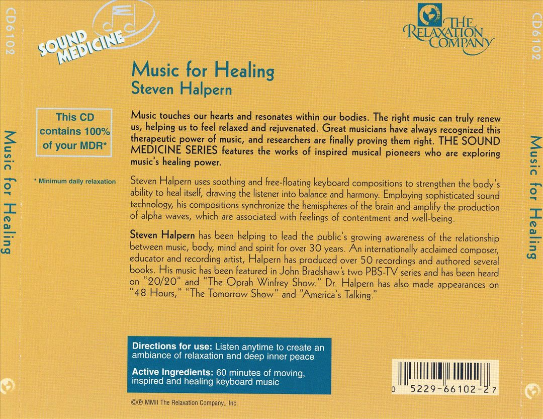 Sound Medicine: Music for Healing cover art