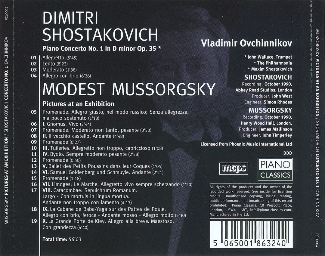 Shostakovich: Piano Concerto No. 1, Mussorgsky: Pictures at an Exhibition cover art