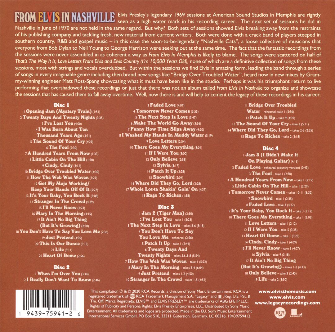 From Elvis in Nashville cover art