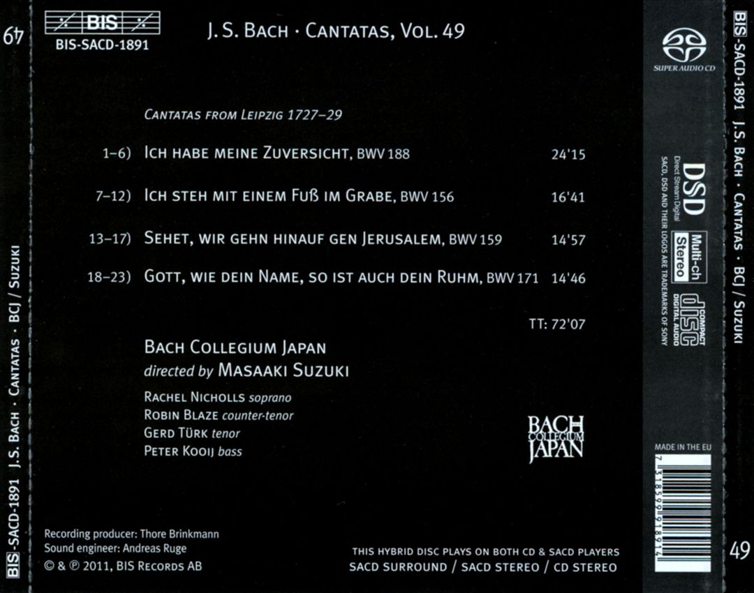 Bach: Cantatas, Vol. 49 cover art