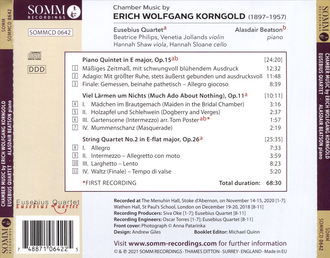 Chamber Music by Erich Wolfgang Korngold cover art