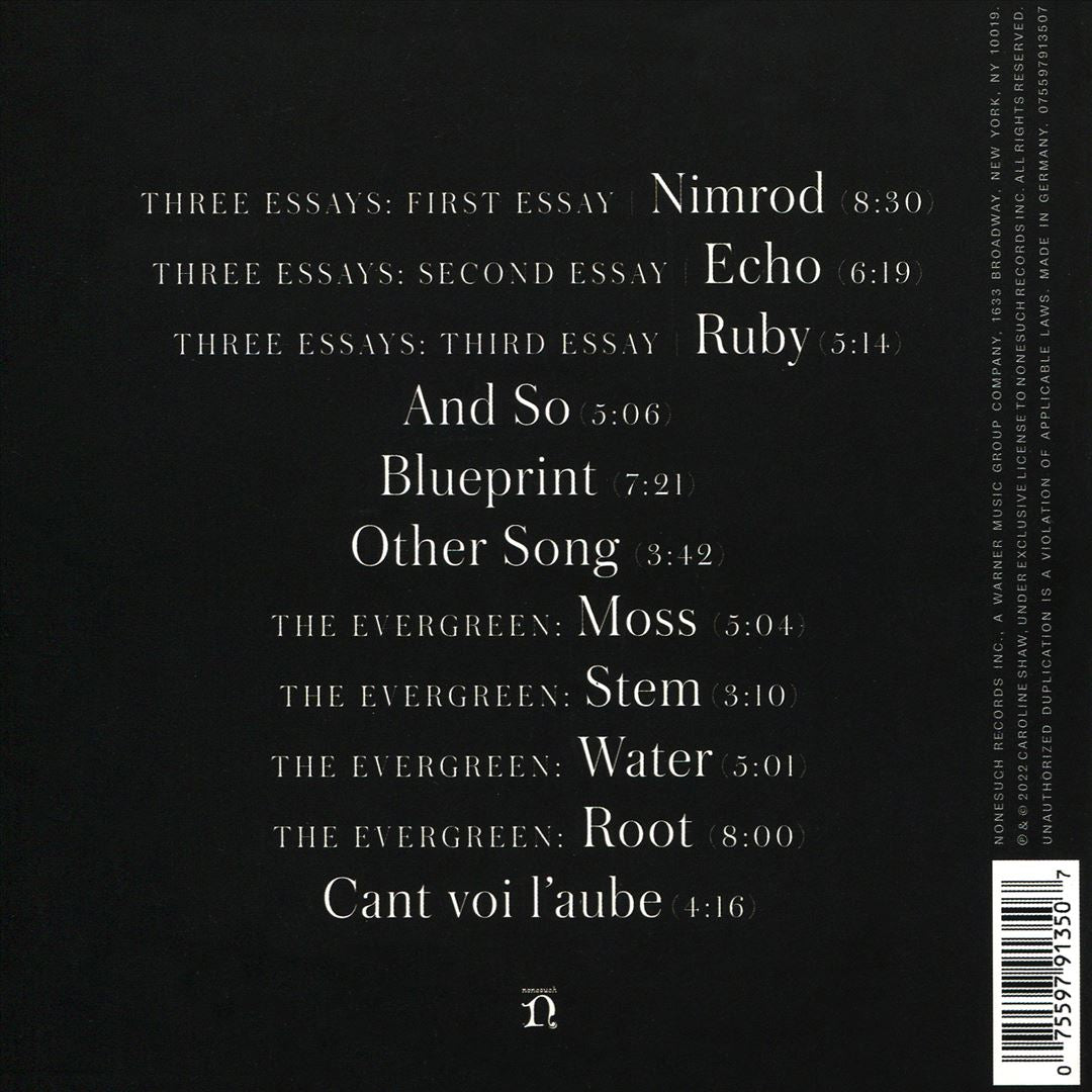 Caroline Shaw: Evergreen cover art