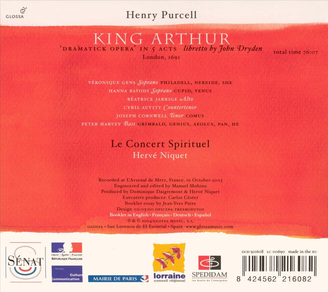 Henry Purcell: King Arthur cover art