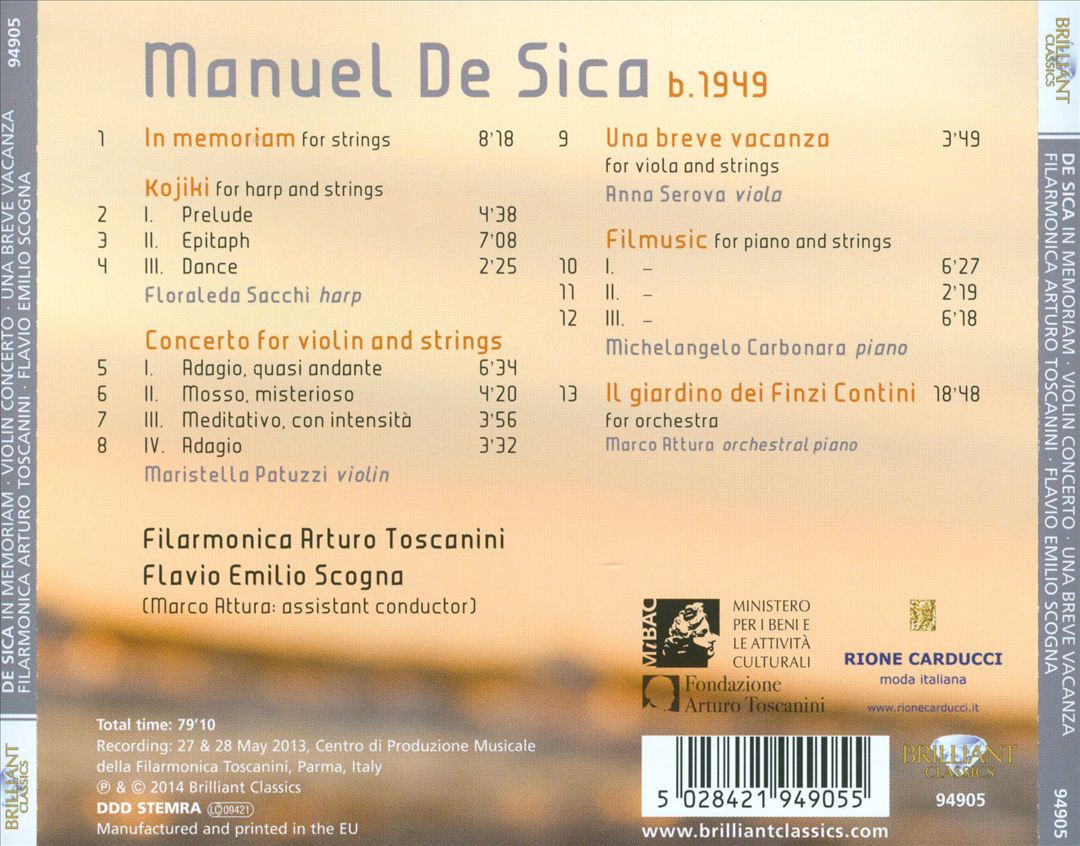 Manuel de Sica: A Life in Music cover art