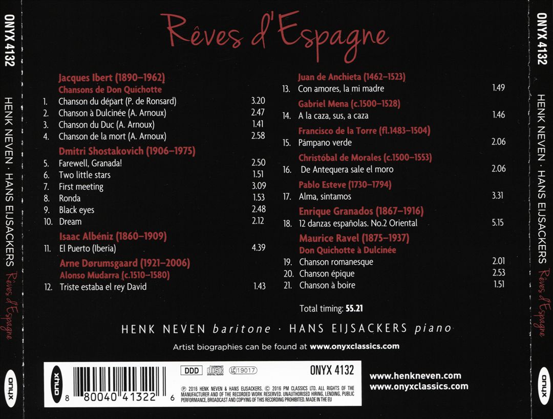 Rèves d'Espagne cover art