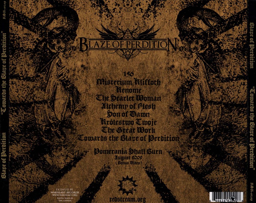 Towards the Blaze of Perdition cover art