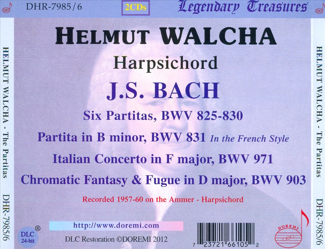 Bach: The Six Partitas cover art