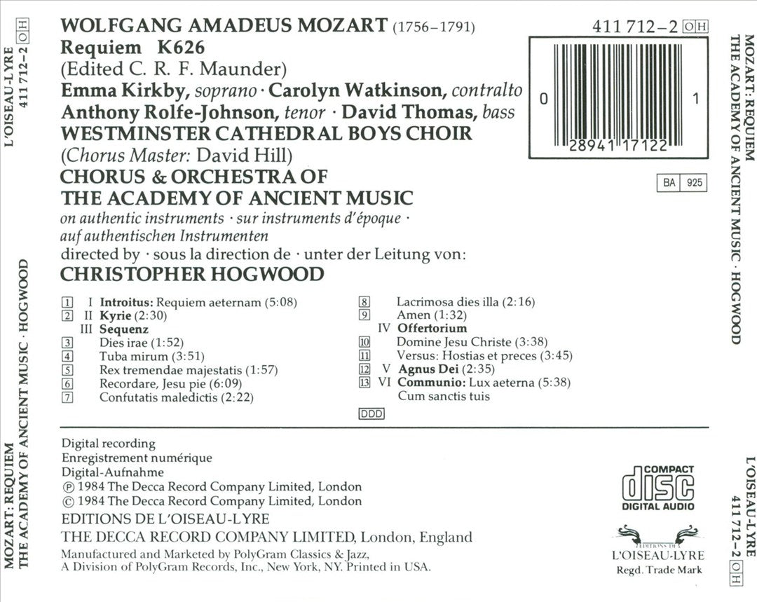 Mozart: Requiem K.626 cover art
