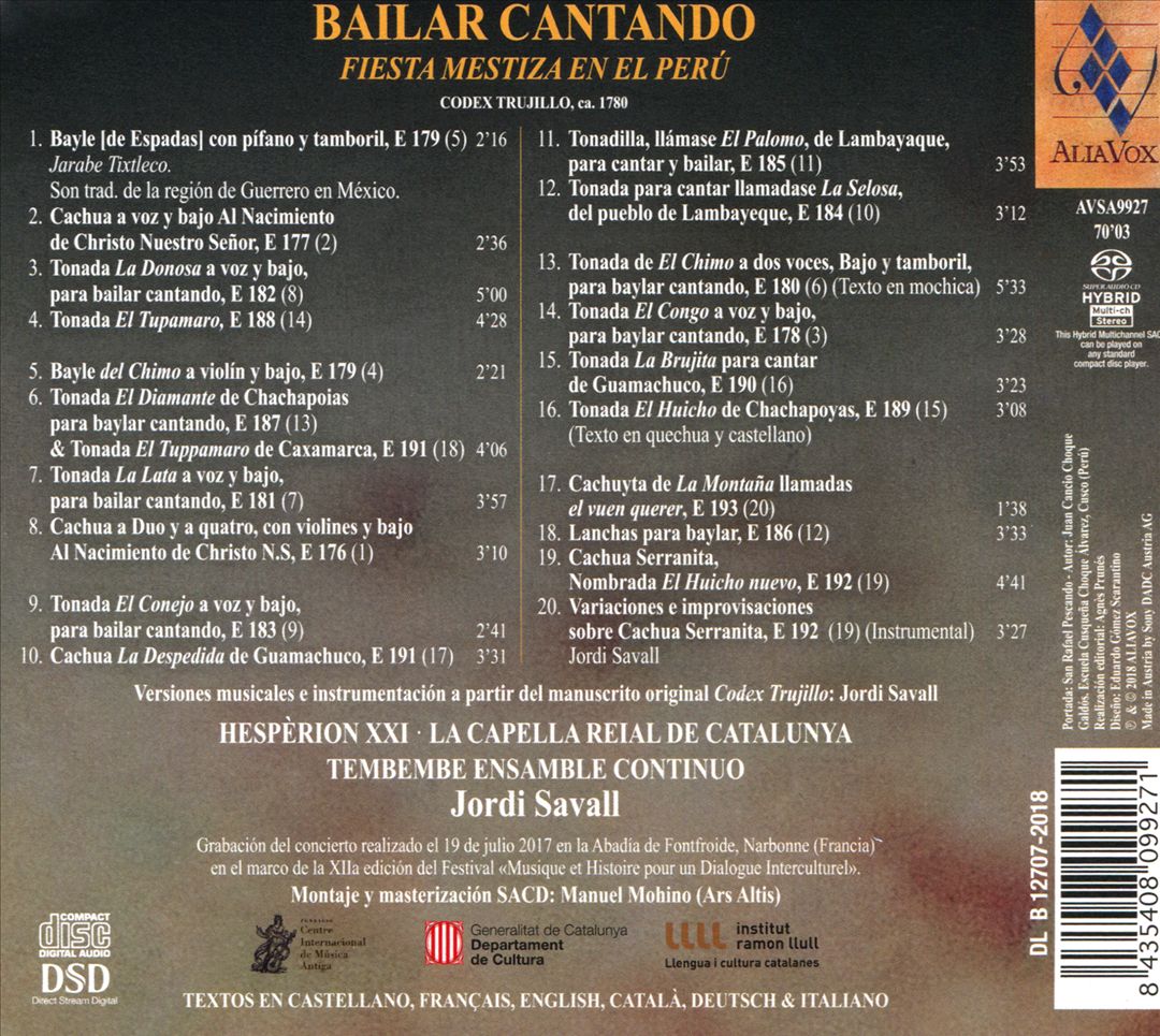 Bailar Cantando: Fiesta Mestiza en el Peru cover art