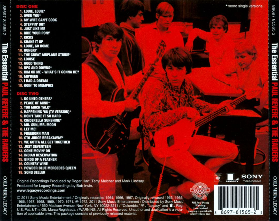 Essential Paul Revere & the Raiders cover art