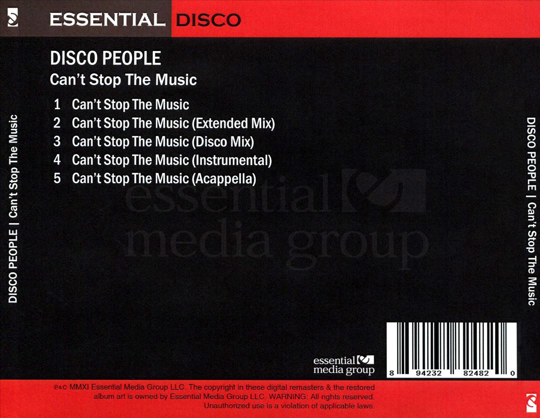 Can't Stop the Music cover art