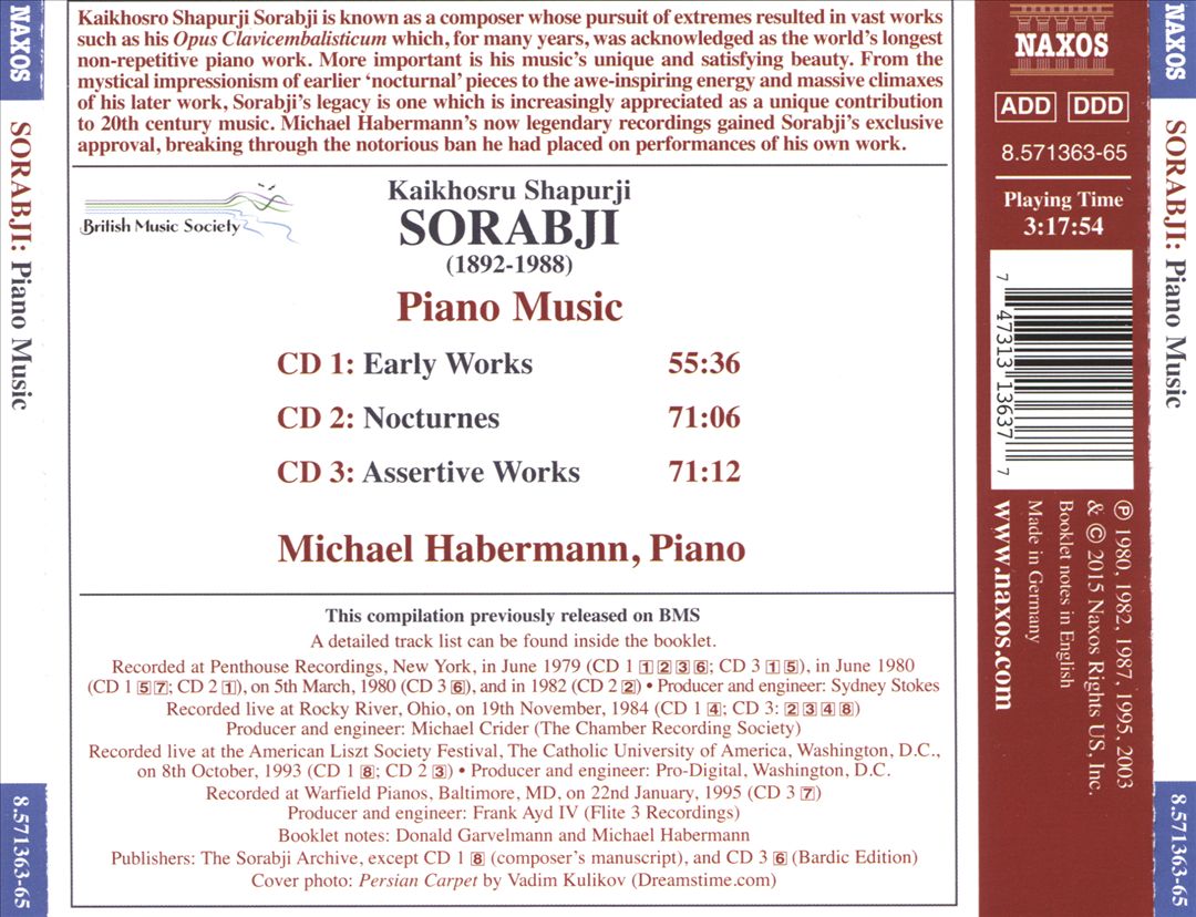 Sorabji: Piano Music cover art