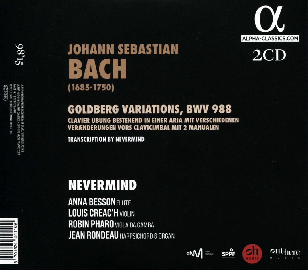 Bach: Goldberg Variations cover art