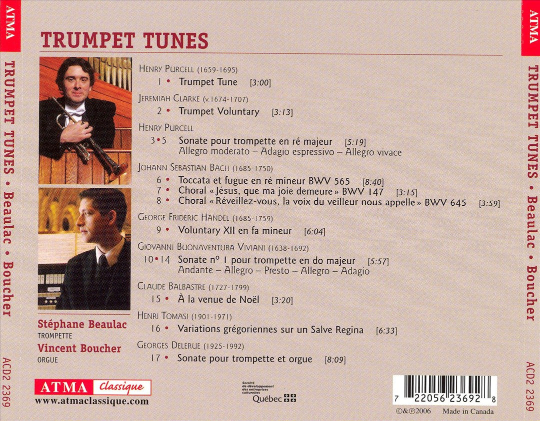 Trumpet Tunes: Œuvres célèbres pour trompette et orgue cover art