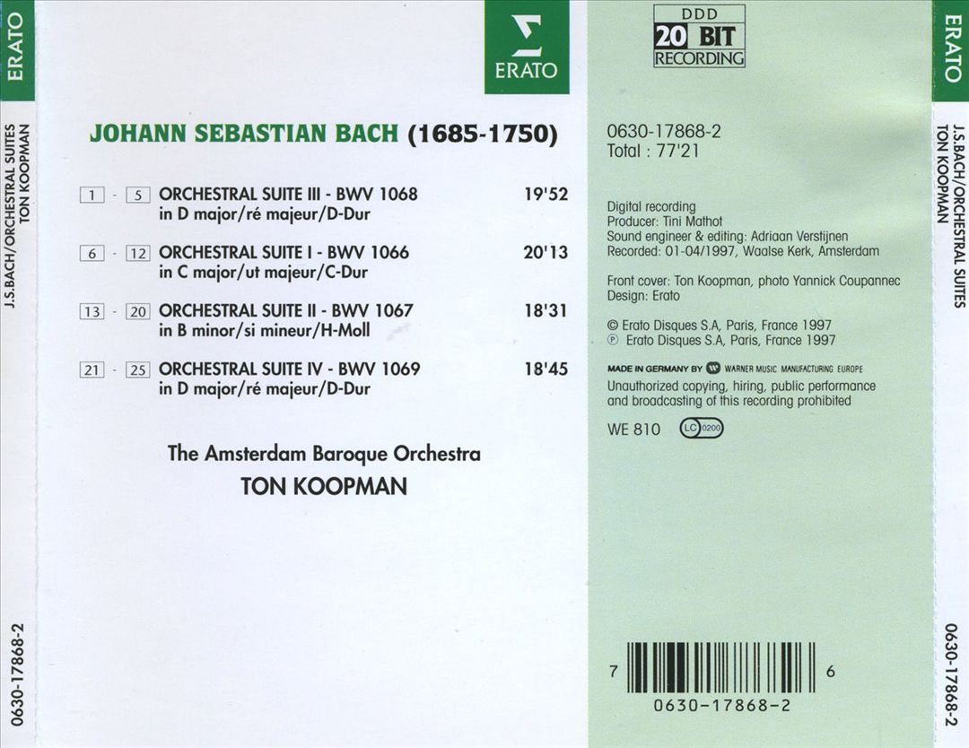 Bach: 4 Orchestral Suites cover art
