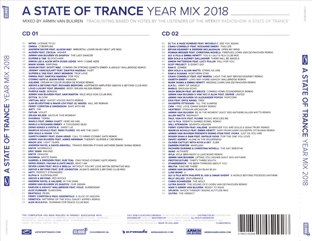 State of Trance: Year Mix 2018 cover art