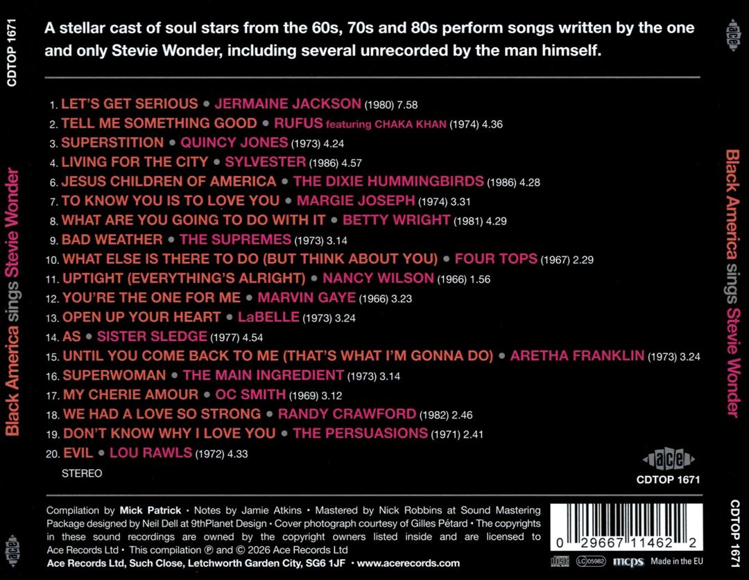 Black America Sings Stevie Wonder cover art
