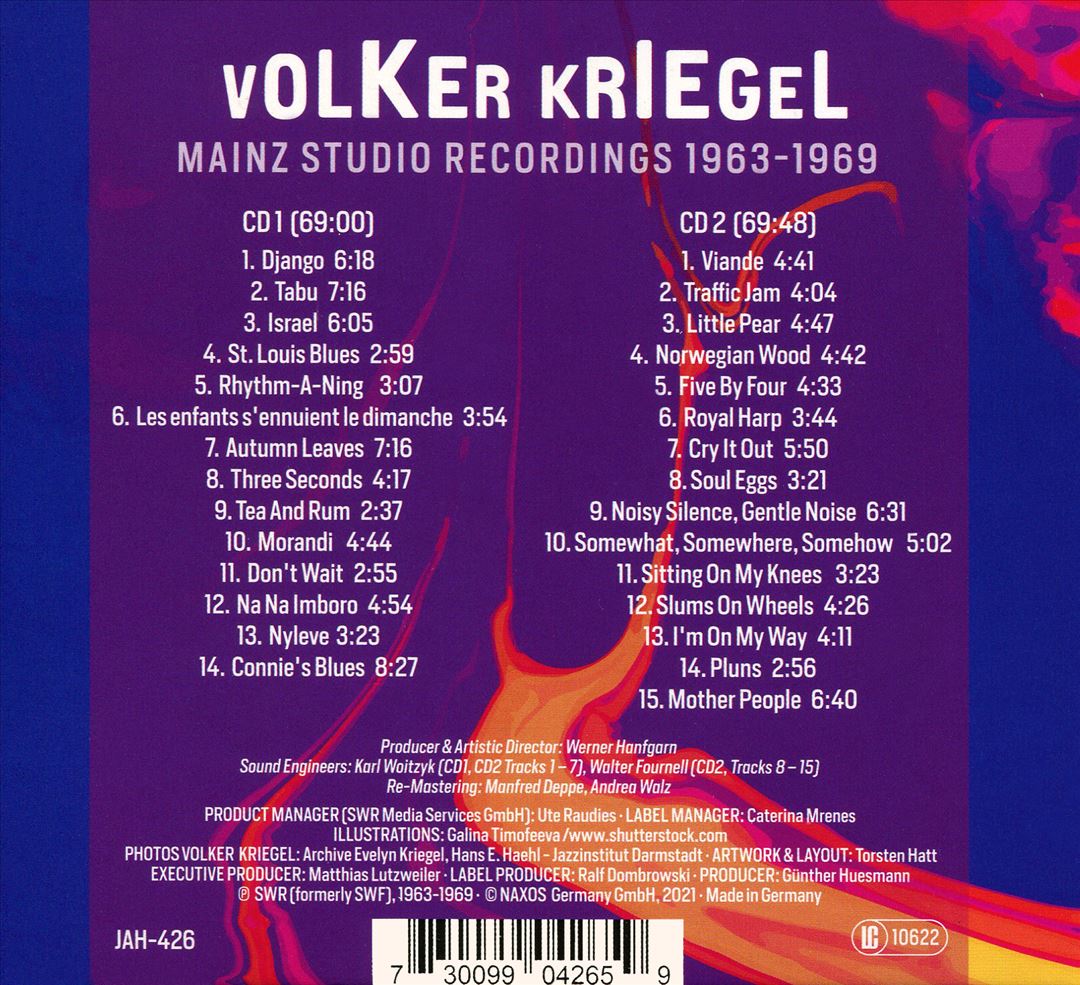 Mainz Studio Recordings, 1963-1969 cover art