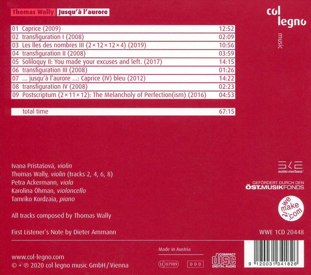 Thomas Wally: Jusqu'à l'aurore cover art