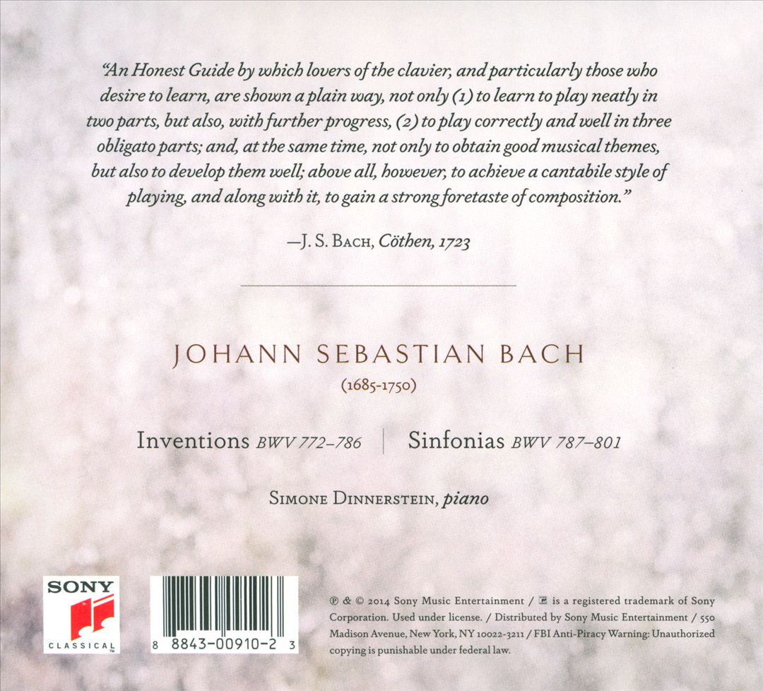 Bach: Inventions & Sinfonias cover art