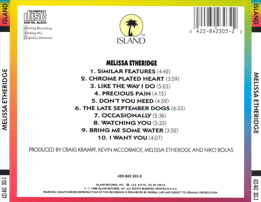 Melissa Etheridge cover art