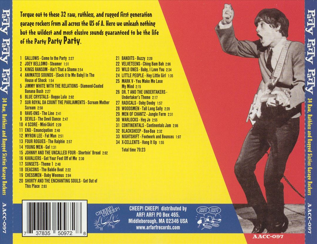 Party Party Party: 34 Raw, Ruthless And Rugged Sixties Garage Rockers cover art